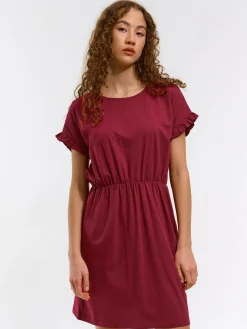 GATE Damska bawełniana sukienka z krótkim rękawem| Kategorie·Sukienki