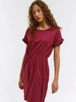 GATE Damska bawełniana sukienka z krótkim rękawem| Kategorie·Sukienki