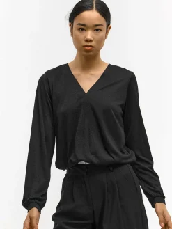 GATE Damska bluzka z dekoltem w kształcie litery V| Koszulki I Topy·Topy|Koszulki I Topy·Bluzki