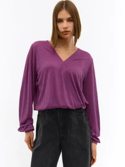 GATE Damska bluzka z dekoltem w kształcie litery V| Koszulki I Topy·Topy|Koszulki I Topy·Bluzki