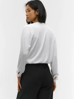 GATE Damska bluzka z dekoltem w kształcie litery V| Koszulki I Topy·Topy|Koszulki I Topy·Bluzki