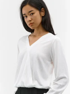 GATE Damska bluzka z dekoltem w kształcie litery V| Koszulki I Topy·Topy|Koszulki I Topy·Bluzki