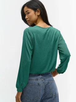 GATE Damska bluzka z dekoltem w kształcie litery V| Koszulki I Topy·Topy|Koszulki I Topy·Bluzki