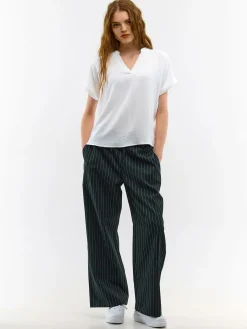 GATE Damska bluzka z dekoltem w kształcie litery V| Koszulki I Topy·Bluzki