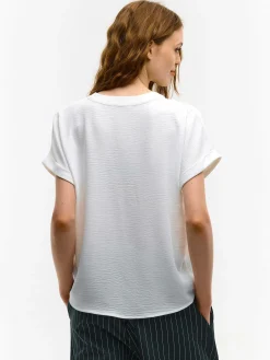 GATE Damska bluzka z dekoltem w kształcie litery V| Koszulki I Topy·Bluzki