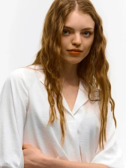 GATE Damska bluzka z dekoltem w kształcie litery V| Koszulki I Topy·Bluzki