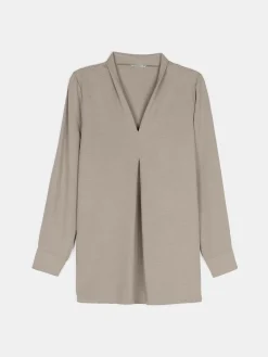 GATE Damska bluzka z dekoltem w kształcie litery V| Koszulki I Topy·Bluzki