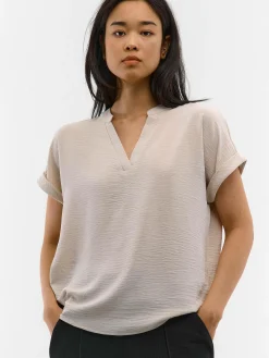 GATE Damska bluzka z dekoltem w kształcie litery V| Koszulki I Topy·Bluzki