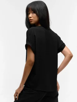 GATE Damska bluzka z dekoltem w kształcie litery V| Koszulki I Topy·Bluzki