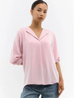 GATE Damska bluzka z dekoltem w kształcie litery V| Koszulki I Topy·Bluzki