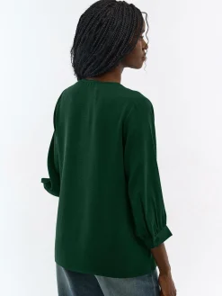 GATE Damska bluzka z dekoltem w kształcie litery V| Koszulki I Topy·Bluzki