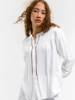 GATE Damska bluzka z długim rękawem| Koszulki I Topy·Bluzki