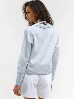 GATE Damska bluzka z długim rękawem| Koszulki I Topy·Bluzki