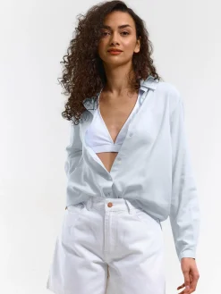 GATE Damska bluzka z długim rękawem| Koszulki I Topy·Bluzki