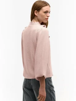 GATE Damska bluzka z falbankami| Koszulki I Topy·Bluzki