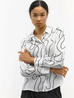 GATE Damska bluzka z nadrukiem| Koszulki I Topy·Bluzki