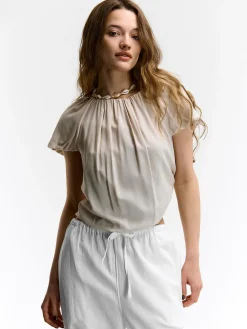 GATE Damska bluzka z wiskozy| Koszulki I Topy·Topy|Koszulki I Topy·Bluzki