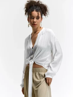 GATE Damska bluzka z wiskozy| Koszulki I Topy·Bluzki