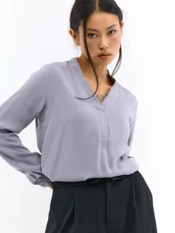 GATE Damska bluzka z wiskozy| Koszulki I Topy·Bluzki