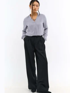 GATE Damska bluzka z wiskozy| Koszulki I Topy·Bluzki