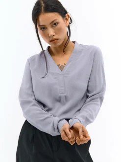 GATE Damska bluzka z wiskozy| Koszulki I Topy·Bluzki