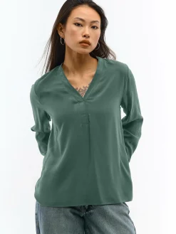 GATE Damska bluzka z wiskozy| Koszulki I Topy·Bluzki