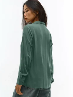 GATE Damska bluzka z wiskozy| Koszulki I Topy·Bluzki