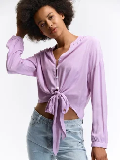 GATE Damska bluzka z wiskozy| Koszulki I Topy·Bluzki