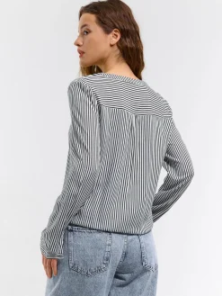 GATE Damska bluzka z wiskozy| Koszulki I Topy·Bluzki