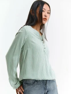 GATE Damska bluzka z wiskozy| Koszulki I Topy·Bluzki