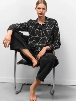 GATE Damska bluzka z wiskozy| Koszulki I Topy·Bluzki