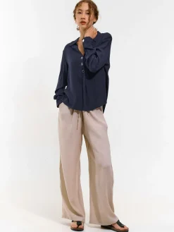 GATE Damska bluzka z wiskozy| Koszulki I Topy·Bluzki