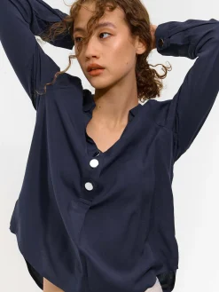 GATE Damska bluzka z wiskozy| Koszulki I Topy·Bluzki