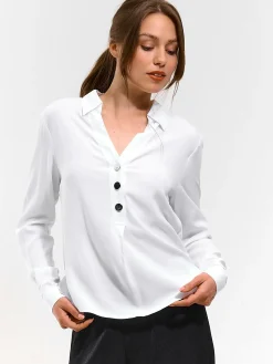 GATE Damska bluzka z wiskozy| Koszulki I Topy·Bluzki