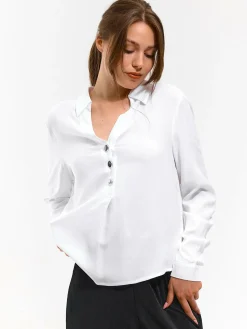 GATE Damska bluzka z wiskozy| Koszulki I Topy·Bluzki