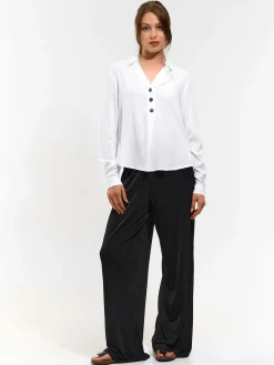 GATE Damska bluzka z wiskozy| Koszulki I Topy·Bluzki