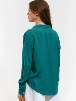 GATE Damska bluzka z wiskozy| Koszulki I Topy·Bluzki