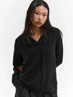 GATE Damska bluzka z wiskozy| Koszulki I Topy·Bluzki