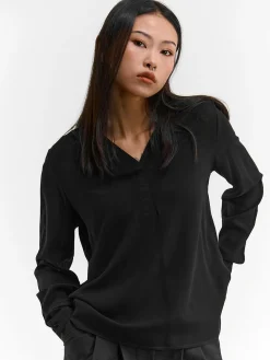 GATE Damska bluzka z wiskozy| Koszulki I Topy·Bluzki