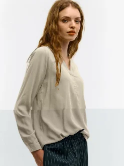 GATE Damska bluzka z wiskozy| Koszulki I Topy·Bluzki