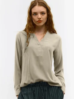 GATE Damska bluzka z wiskozy| Koszulki I Topy·Bluzki