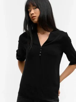 GATE Damska bluzka z wiskozy| Koszulki I Topy·Bluzki