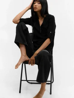 GATE Damska bluzka z wiskozy| Koszulki I Topy·Bluzki