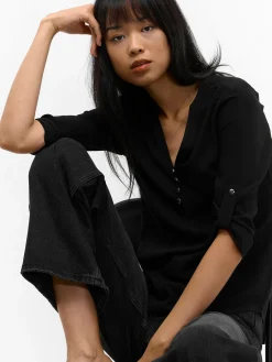 GATE Damska bluzka z wiskozy| Koszulki I Topy·Bluzki