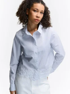 GATE Damska koszula w paski| Koszulki I Topy·Bluzki