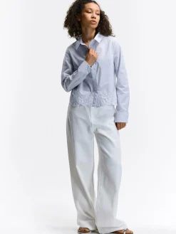 GATE Damska koszula w paski| Koszulki I Topy·Bluzki