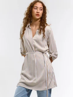 GATE Damska koszula w paski| Koszulki I Topy·Bluzki