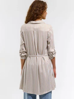 GATE Damska koszula w paski| Koszulki I Topy·Bluzki