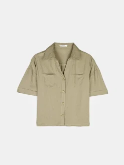 GATE Damska koszula z mieszanki lnu|Damskie Koszulki I Topy·Koszule Damskie