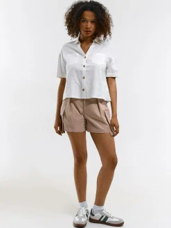 GATE Damska koszula z mieszanki lnu|Damskie Koszulki I Topy·Koszule Damskie